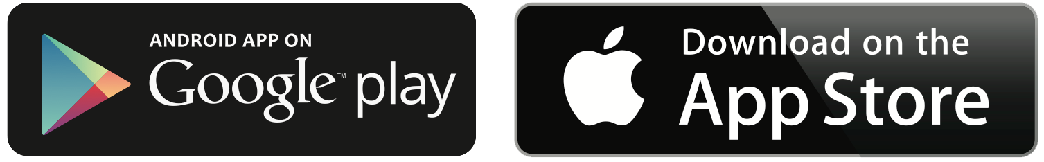 google play and apple app store logos