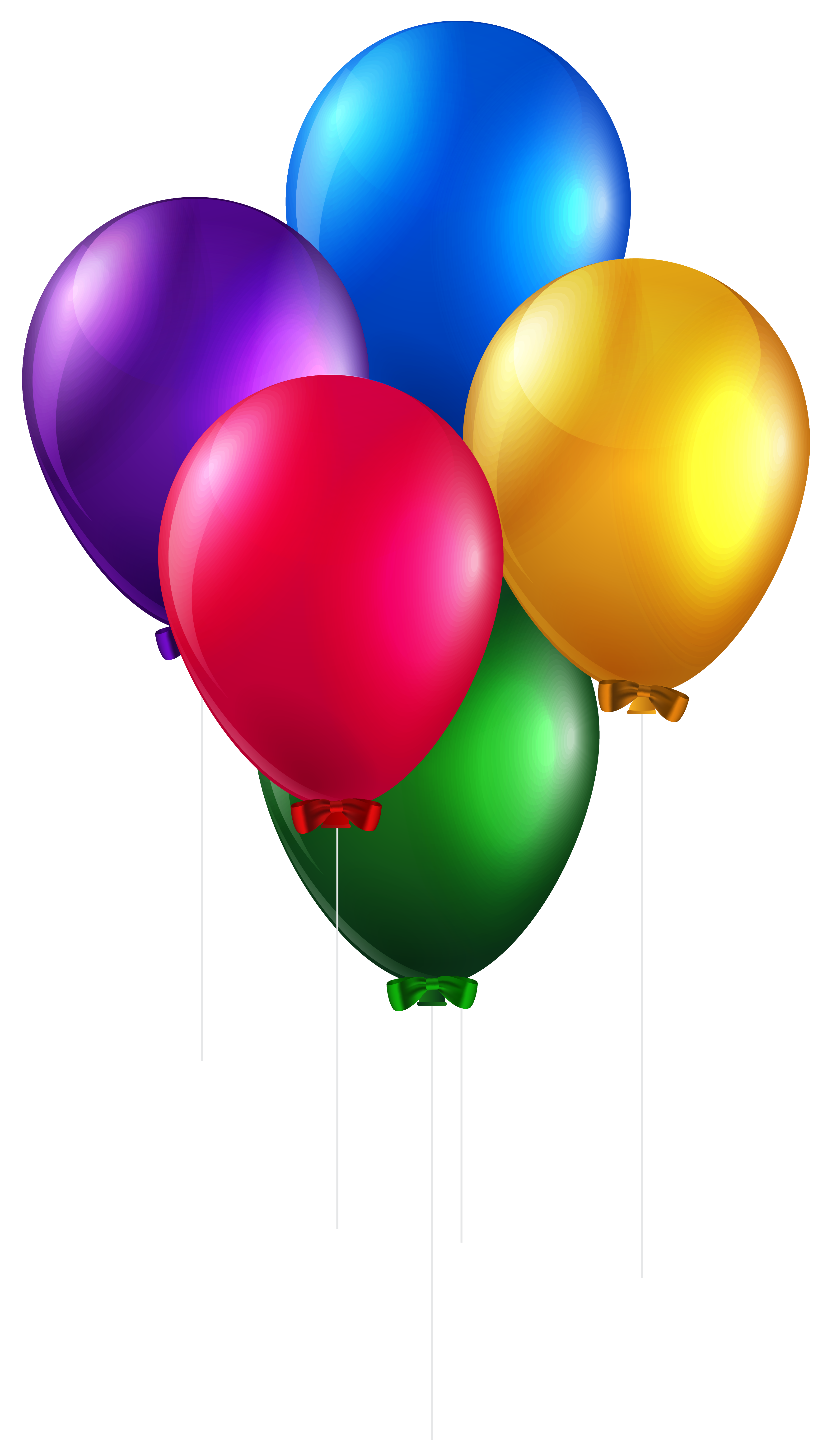 Transparent Balloons Bunch Clipart Image