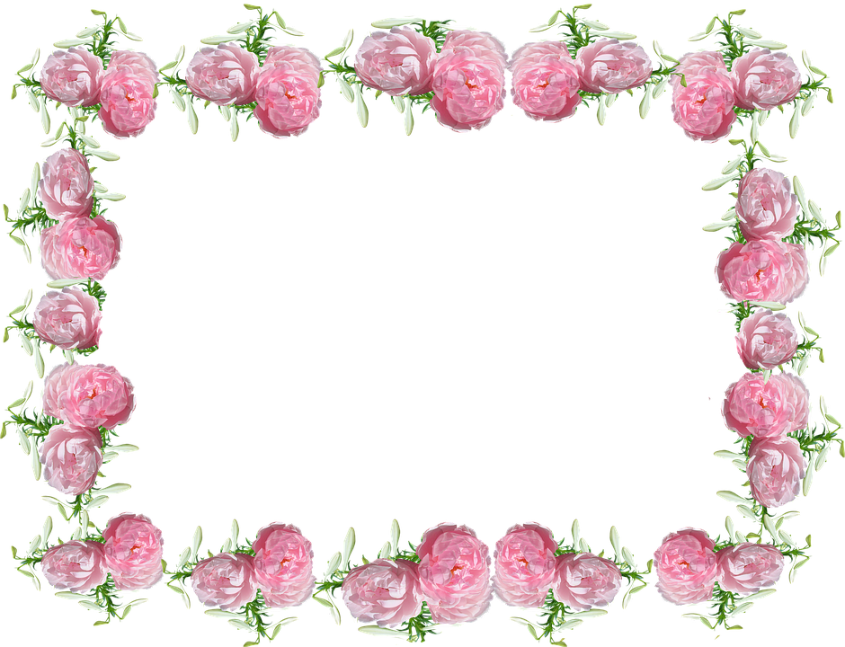 bingkai bunga foto gratis bingkai batas mawar lili bunga gambar #38096