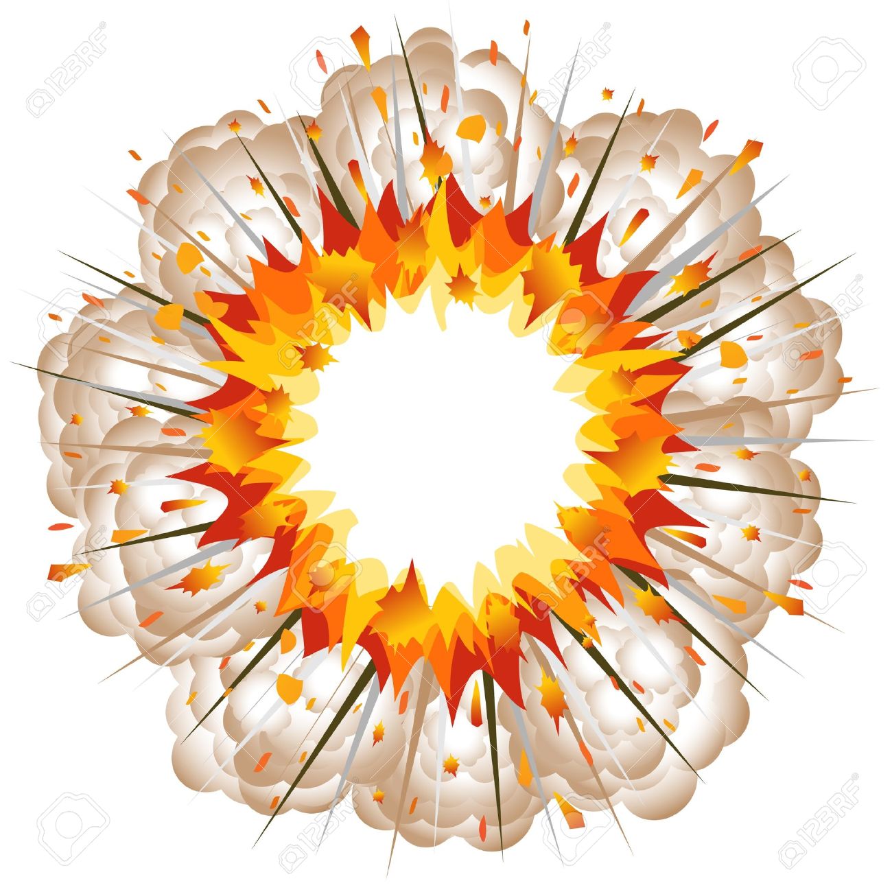 fire explosion clipart