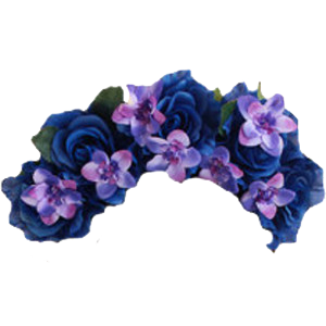 transparent blue flower crown