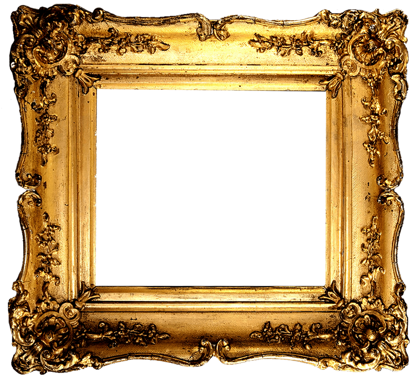 vintage gold frame transparent png #24169