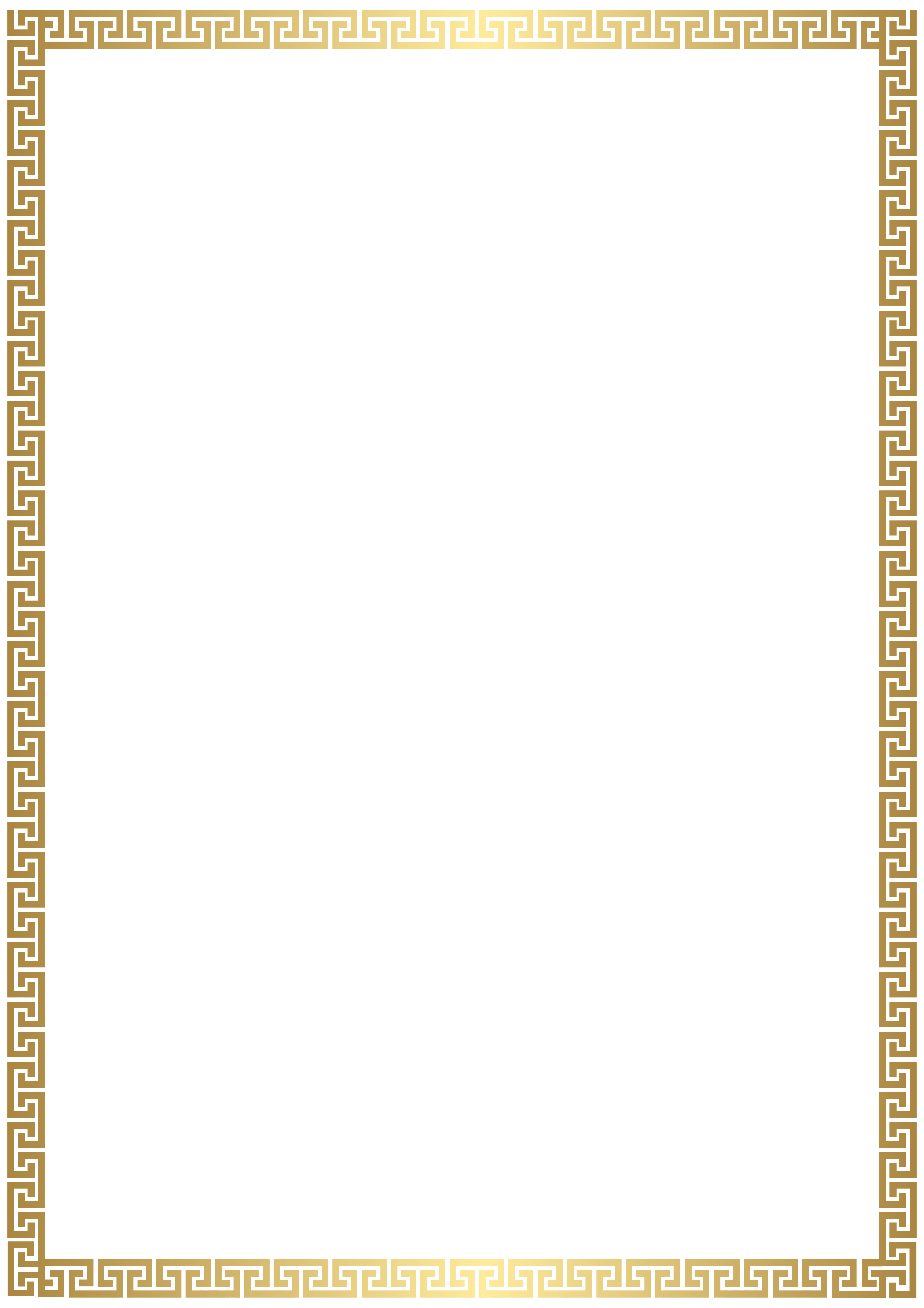 The Best Gold Border Transparent Background - Tong Kosong