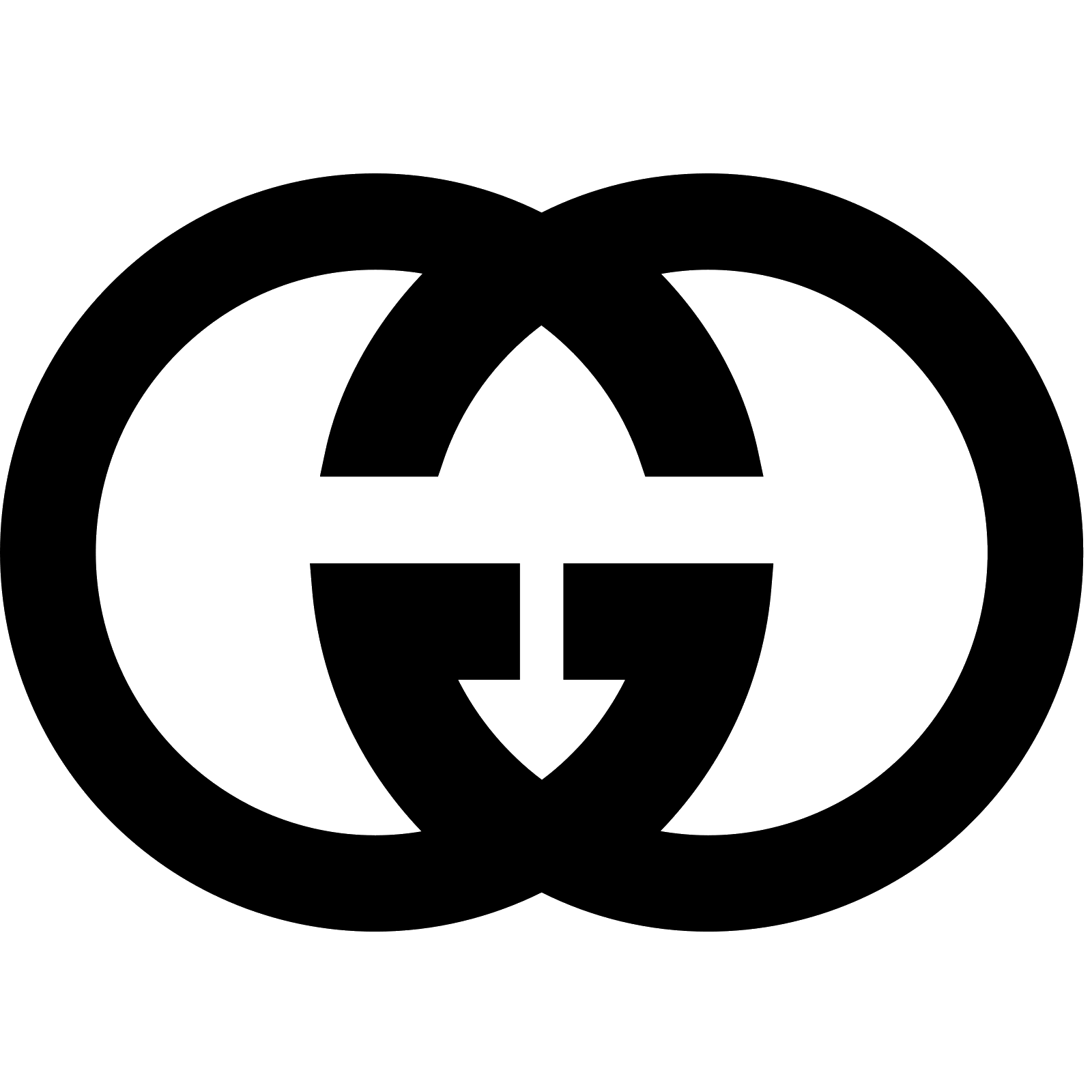 black and white gucci logo