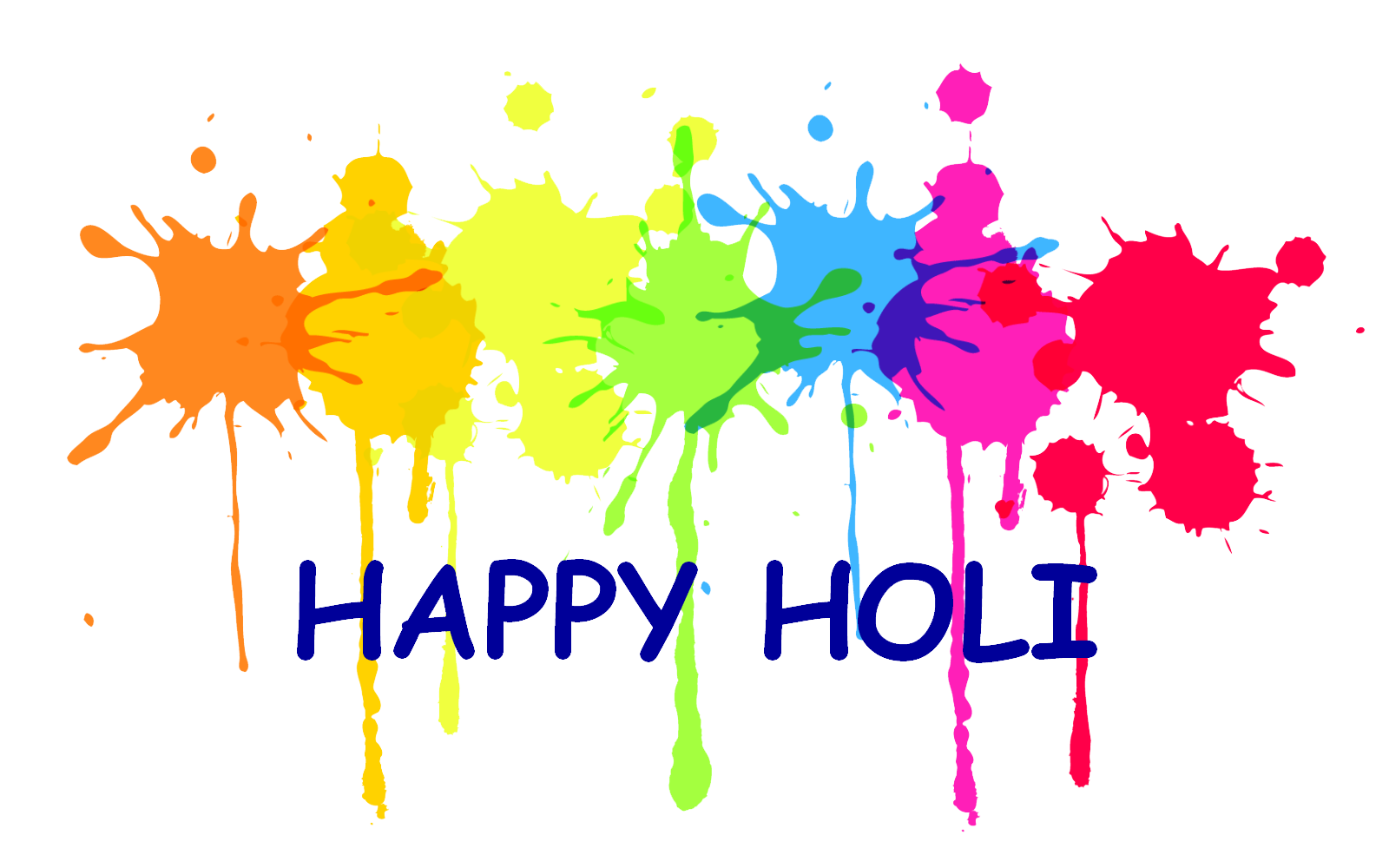 Happy holi colourful free stock png