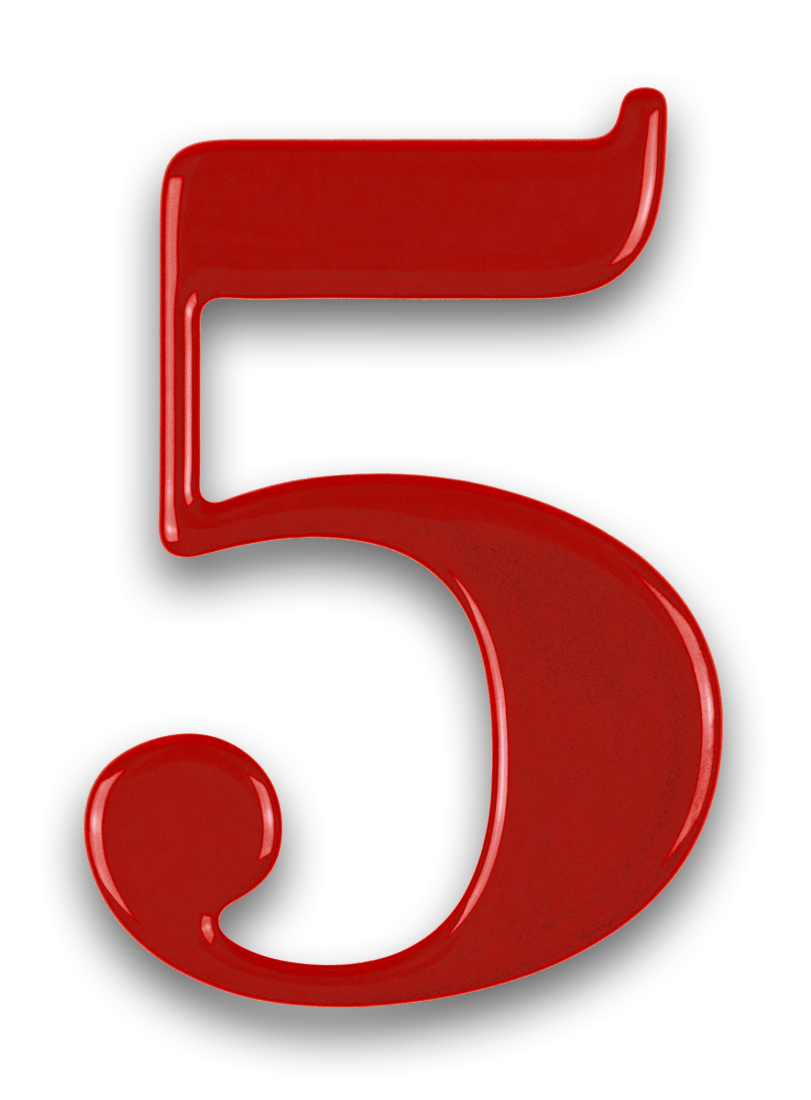 Number 5 PNG, Vector, PSD, and Clipart With Transparent Background for Free  Download
