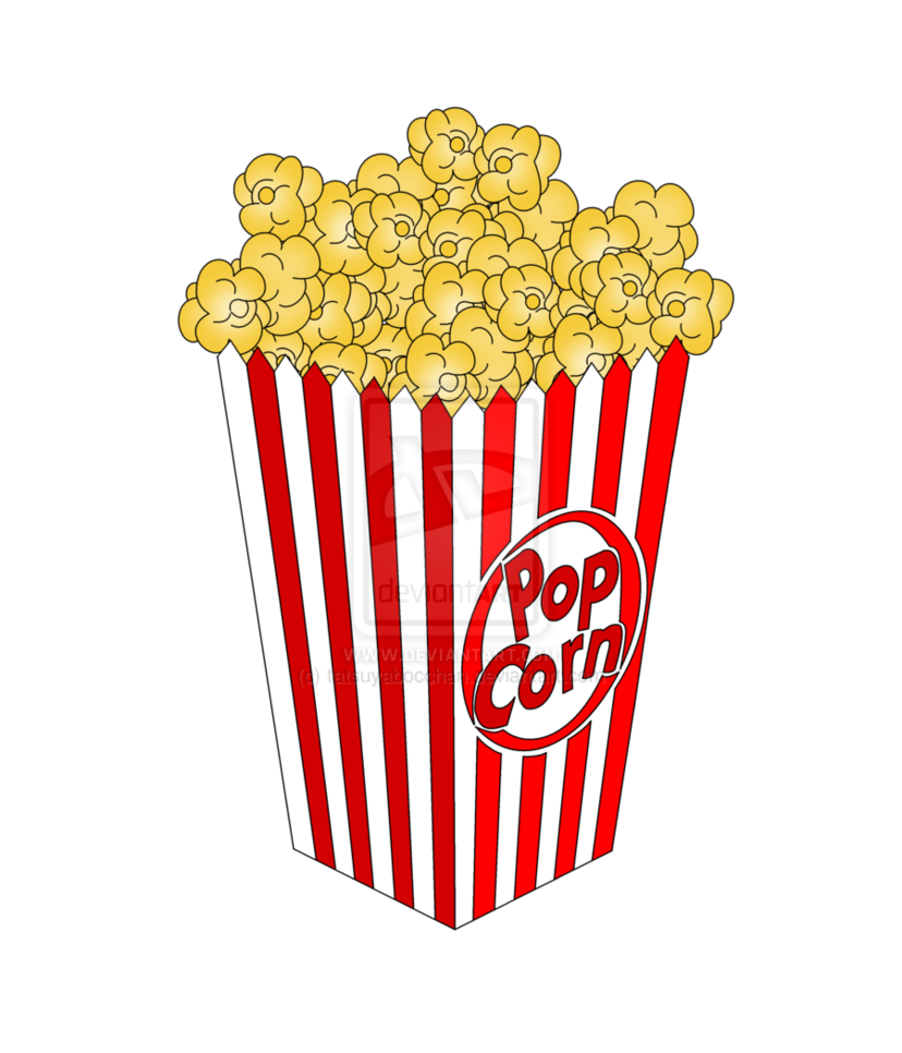 movie and popcorn clipart