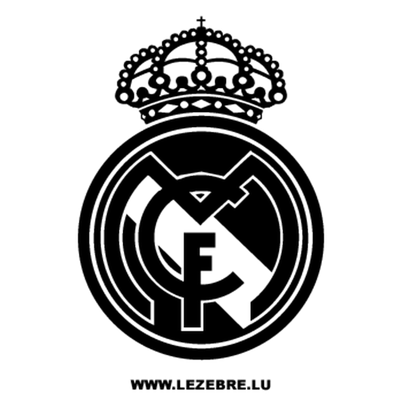 real madrid logo 2022 black and white