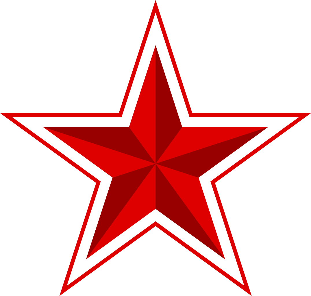 transparent red star png image download #9458