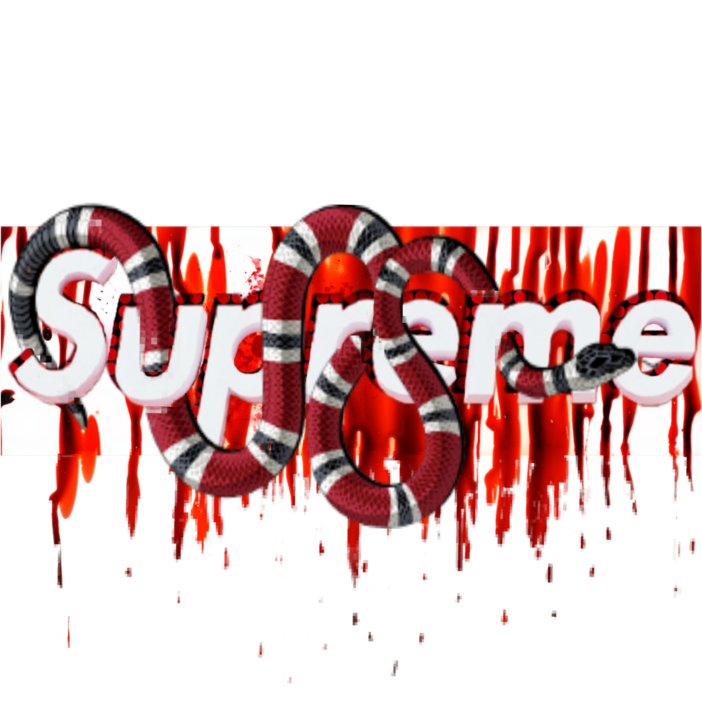 supreme logo with gucci snake