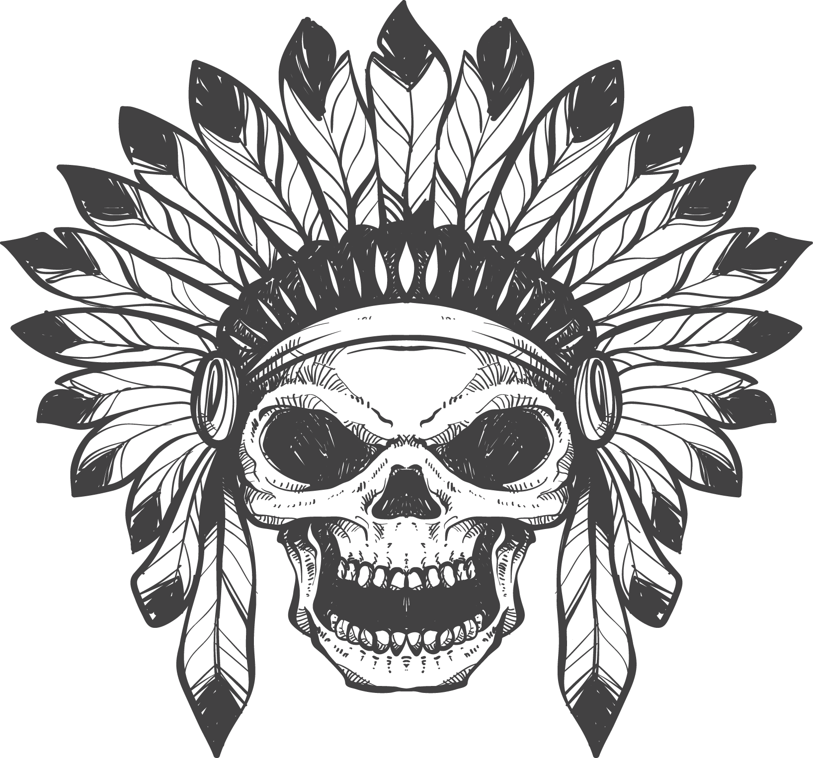 Tribal Skull Tattoos Png Picture  Tattoo Design Skull Png  Free  Transparent PNG Download  PNGkey