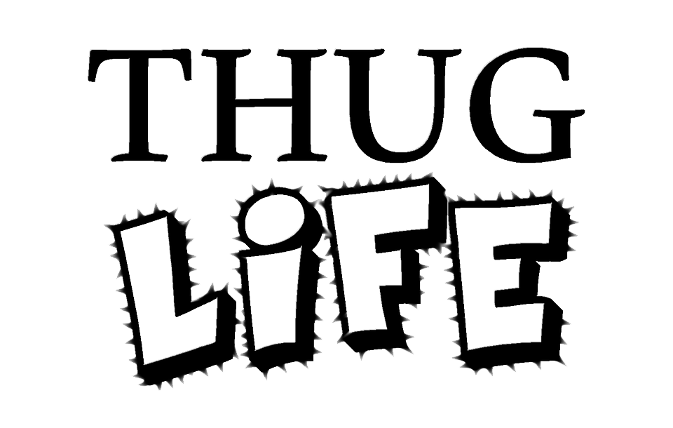 Thug Life PNG Images Thug Life Glasses Joint Text Chain Hat