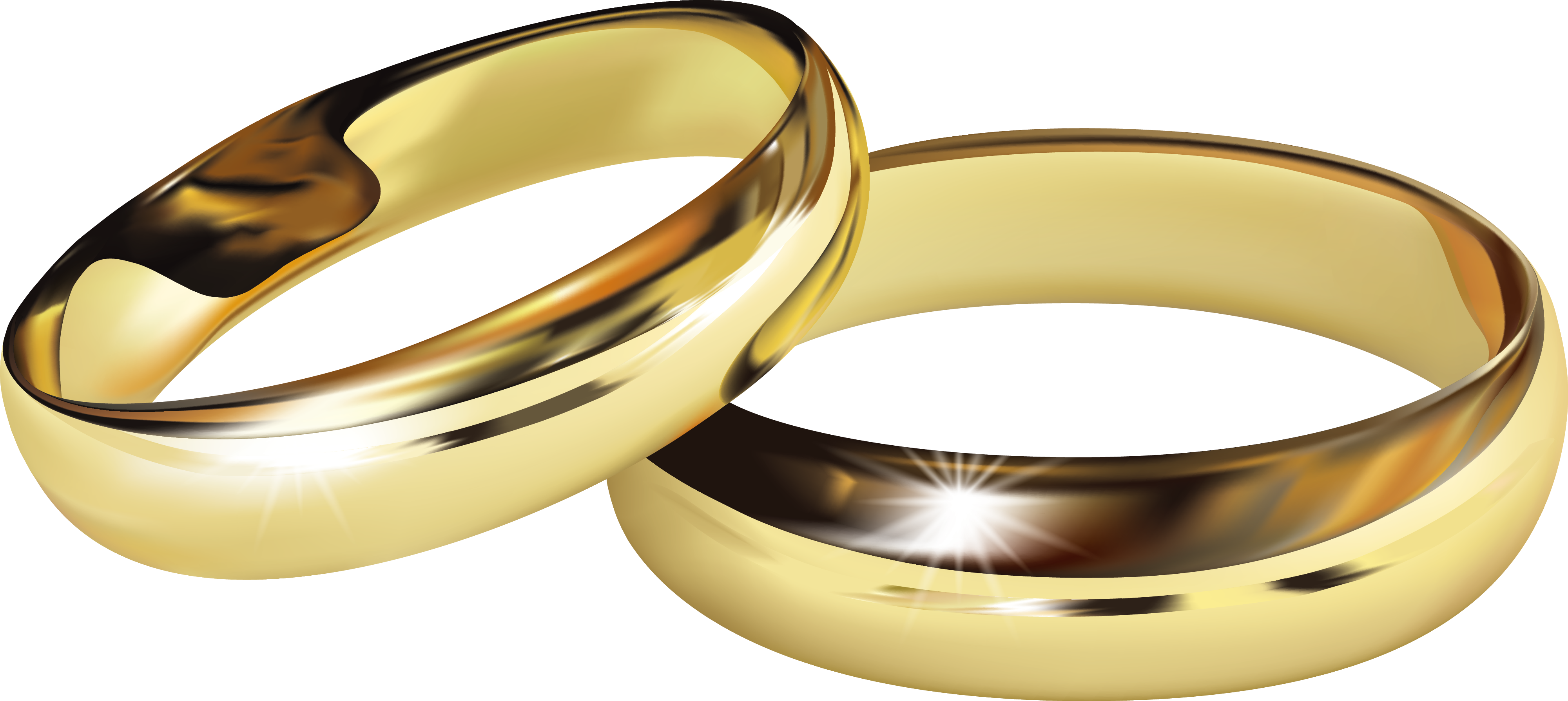 Two Golden Wedding Rings On Transparent Background Png Similar Png | My ...