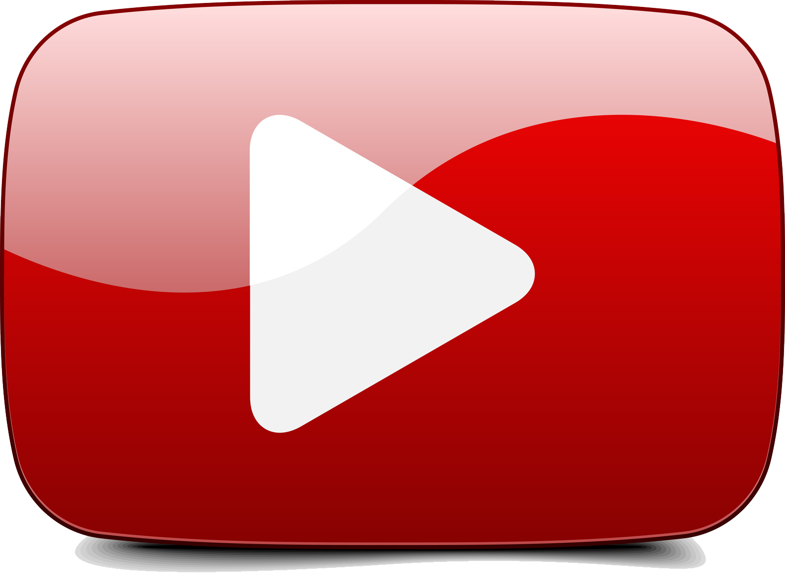 Youtube Red Play Button Hd Glossy Icon 10 