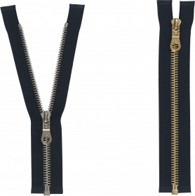 open metal zipper png